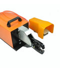 Job Site Proven Heavy Duty Pneumatic Crimping Tool For 16 To 240 MM2 Non Insulated Cable Lugs With Nine Precision Dies, showing tool and die set.