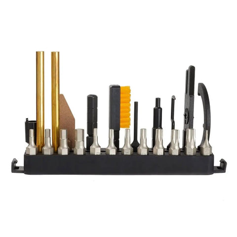 All In One Maintenance Toolkit Grab And Go With Torque Driver And Locking T Way Ratcheting Hex Wrench pro-grade bits display
