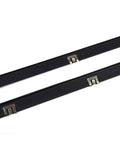 Close-up of Left Right Window Seal Weatherstrip Kit For Chevy And GMC Trucks Four Piece Set, showing metal clips and black rubber.