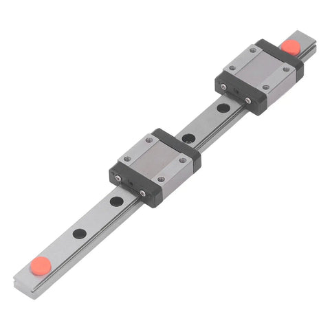 Miniature Linear Guide Rail Kit With 2 Slide Blocks For 3D Printers And CNC Machines, Stainless Steel Rail, 100mm Length, Heavy Duty Linear Bearing, 2.84 kN Dynamic Capacity, Durable Precision