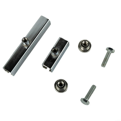 Components of Paintless Dent Repair Push Hail Puller for Auto Body Sheet Metal and Plastic in silver metal and fasteners