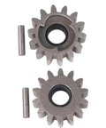 Heavy Duty Mower Parts Kit For Long Lasting Performance And Smooth Power Transmission Versatile Accessories In Brown Finish For Lawn Care Gear Beefed Up Durable Replacement Components Built To Last Through Seasons, two metal gears with pins