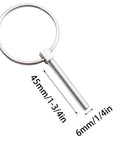 Heavy Duty Lynch Pin Set Of 2 In 1/4 Inch By 1-3/4 Inch Stainless Steel With Ring 304 Grade Lynch Pins for Bikes and Farm Equipment