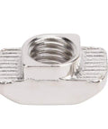 European Standard T Nut 45T M8 Threaded Sliding Nut For Aluminum Profiles, close-up of durable metal finish and threading detail