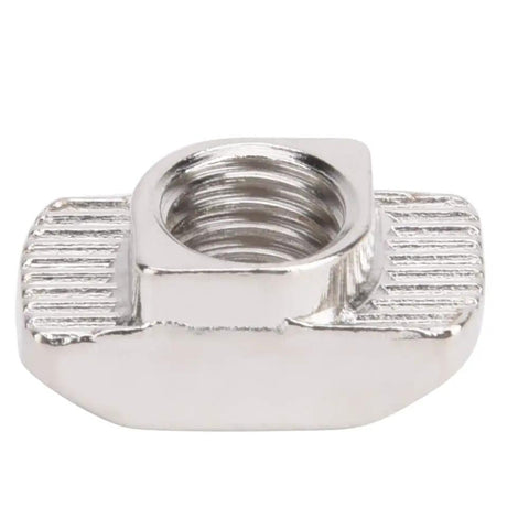 European Standard T Nut 45T M8 Threaded Sliding Nut For Aluminum Profiles, close-up of durable metal finish and threading detail