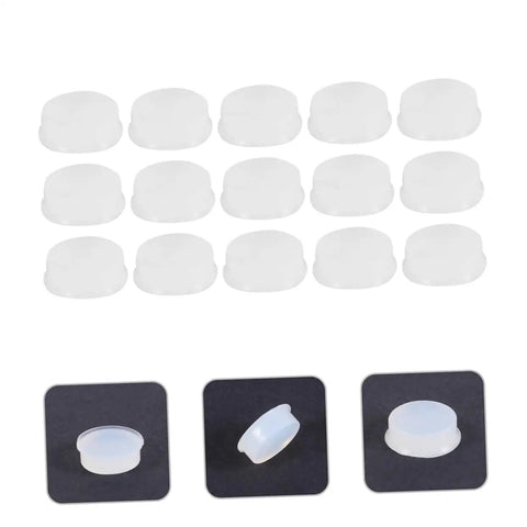 Transparent Silicone Flute Plugs And Open Hole Key Caps Kit for Easy Tone Tweaks, 18 piece set on black background