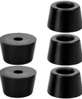 Five Pack Rubber Feet Bumpers For Furniture Tables Speakers And Cabinets Non Marking Floor Protectors With D19x16xH11mm Size 4mm Hole