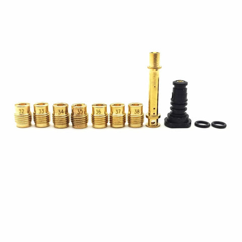 Main Jets Kit For Go Karts And Mini Bikes With.032-.038 Main Jets And 140 E Tube, brass jets and e-tube set