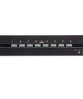 Rock Solid 8 Port USB KVM Switch Supporting 4K DisplayPort Dual Displays With Built In Smart Card Reader control panel view.