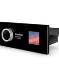 Apollo MS-RA800 Marine Stereo With Premium Touchscreen and Built-in WiFi Connectivity, edge-to-edge glass faceplate displayed at an angle.