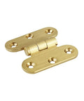 Copper Mini Flat Box Folding Butt Hinges 2 Pack For Doors And Cabinets DIY Craft Supplies, sturdy stainless steel, front view