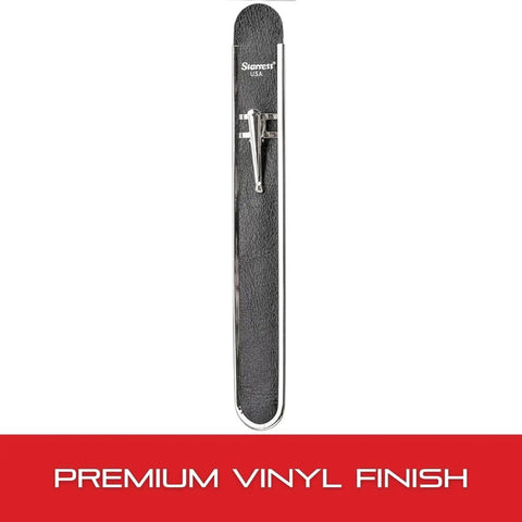 Vinyl Tool Case For Half Inch Wide Rule With Built In Clip, Leather Like Cover And Metal Bound Edges, Rugged Protection For Measuring Tools On The Go, Model 1612 with premium vinyl finish.