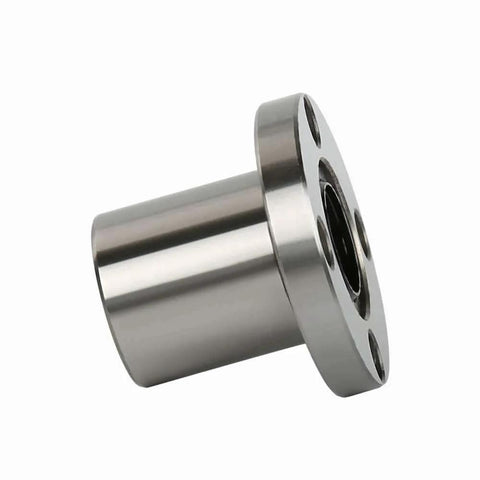Flanged Linear Bearing Bushing LMF25UU Chrome Steel SAE 52100 with rubber sealed closure, side view