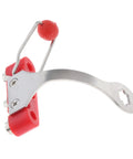 Pro Grade Fencing Epee Socket For Electric Epee Competition, Metal Construction in EF74 Red, Side View