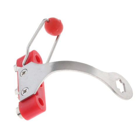 Pro Grade Fencing Epee Socket For Electric Epee Competition, Metal Construction in EF74 Red, Side View