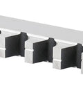Close-up of 12mm Style D Keyway Broach HSS With Ground Solid Bar For Accurate Keyway Cuts In Inch Or Metric Sizes, metal teeth detail