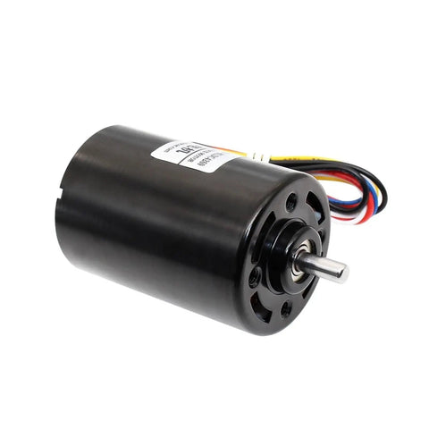 Get This High Performance Brushless DC Motor With 42mm Compact Frame And Rock Solid Build Quality That Cranks Out Crazy Fast Speeds Up To 8000 RPM For Heavy Duty Projects Running Low On Heat And Saving You Big Bucks On Energy Bills Over The Long Haul. 42mm black motor with wires.