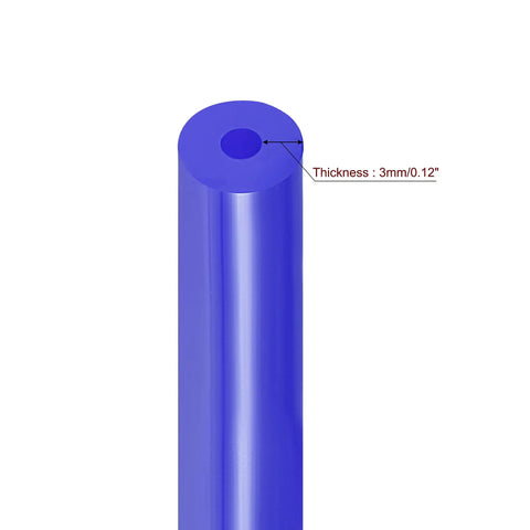 Blue Vacuum Silicone Tubing Hose For Engine High Temperature Beefy Thick Wall, 5 ft, 5/32, 1/4, 3/8 in. ID, 1/8 in. Wall Thickness