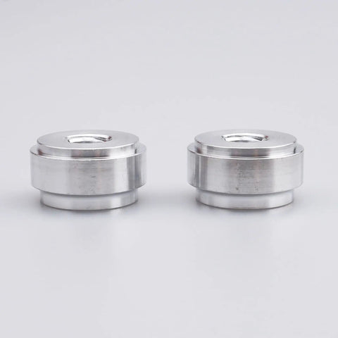 Top Shelf 6061 T6 Aluminum Female M8 X 1.25 Metric Weld On Mounting Boss Bung Fitting made for easy welds, pack of two.