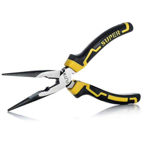 8 Inch Needle Nose Pliers with Side Cutter for Electronics and Jewelry Making, Pro Grade Chrome Vanadium Steel, Rust Resistant Coating