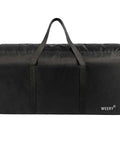 Roomy 96L Duffle Bag For Men And Women Foldable Waterproof Travel Gear Rugged Honeycomb Nylon Build Lightweight Black Front View