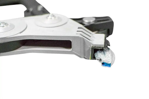Close-up of Torq Tool Tensioner For Trellis And Fencing showing preload key and tension mechanism