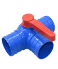 Heavy Duty 50 63 75 100 Mm Water Tape Hose Connector Tee Straight Ball Valve Pipe Fitting For Farm Irrigation And Large Sprinkler System White With Three Way Valve And Universal Hose Clamp Compatibility Built For Easy No Fuss Setup blue plastic tee valve