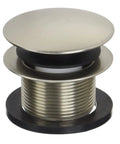 24 Inch Direct Outlet Tub Waste And Overflow Kit With Ball Joint Alignment and Extended Tiptoe Push Button Drain in Satin Nickel.