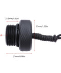 Scuba Diving DIN Tank Valve Cover And Regulator Plug End Cap Protector POM Material with Cord, side view