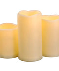 Set Of 3 Waterproof LED Flameless Pillar Candles With Timers For Outdoor Vibe 4 Inch 5 Inch And 6 Inch Tall