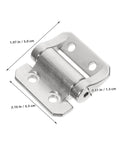 Silent corner cabinet hinge, metal build, dimensions labeled for easy kitchen installation.