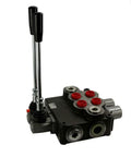 Front view of P120 Hydraulic Directional Valve With 2 Spool 4 Way 3 Position Spring Center Action 30 GPM At 3625 PSI SAE 12 16 Inlet Outlet Ports And SAE 12 Work Ports Built Tough Industrial Valve For Rugged Hydraulics