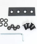 Barn Door Track Connector Sliding Door Hardware Black Carbon Steel Interior Adaptor For Connecting And Repairing