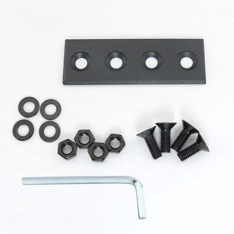 Barn Door Track Connector Sliding Door Hardware Black Carbon Steel Interior Adaptor For Connecting And Repairing