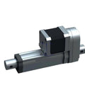 Nema 17 Stepper Motor Linear Actuator With Hella Smooth Electric Push Rod delivering 90Kg thrust for automation projects, silver and black design.