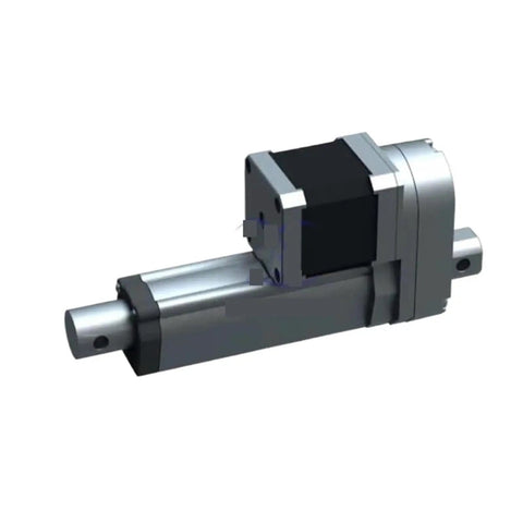 Nema 17 Stepper Motor Linear Actuator With Hella Smooth Electric Push Rod delivering 90Kg thrust for automation projects, silver and black design.