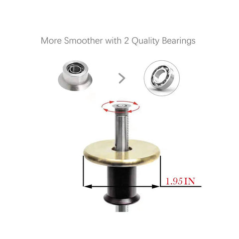 Top Notch Dovetail Jig Wheel Marking Gauge Kit featuring sealing bearing pivot, 1.95 inch size, aluminum construction for precise layout.