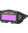 Solar Powered Auto Darkening Welding Glasses With Wide Shade For Tight Spaces Lightweight Safety Goggles With Panoramic View Eye Protection No Fuss For Quick Tack Welds And Gas Welds A Solid Helmet Alternative