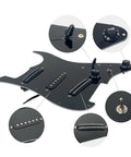 SSS Electric Guitar Loaded Pickguard Prewired Replacement 11 Hole Dark Black PVC 3 Ply Scratch Resistant Panel