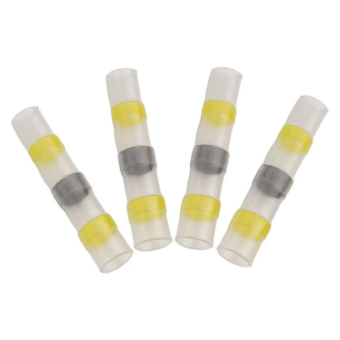 Kick Butt Wire Connectors Kit With Solder Seal Sleeves And Heat Shrink Waterproof Terminals For Car Boat Electrical Wiring And Electronics That Are Super Durable And Easy To Install In No Time, yellow wire sleeves