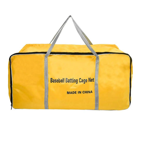 Baseball Softball Batting Cage Netting 10x10x45 Ft Nylon UV Resistant Durable Practice Net in yellow carry bag