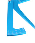 Dead Simple RC Camber Gauge And Toe Alignment Ruler For On Road Cars Rock Solid Build Measures wheel angles with blue aluminum scale.