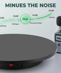 Huge Fly Rivergo Cordless Turntable For Photography 16.5 Inch 3D Display Rotating Base, sound level comparison image