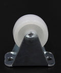 White Furniture Caster Wheels 12 Pcs PP 1 Inch for Office and Home, close-up of PP wheel and metal base.