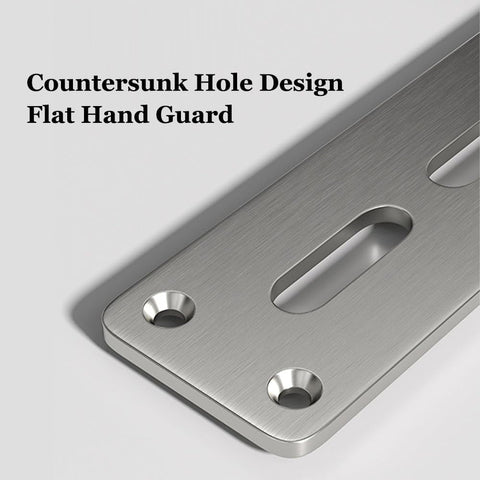 Close-up of Heavy Duty Stainless Steel L Corner Shelf Brackets Set showing countersunk holes and flat design