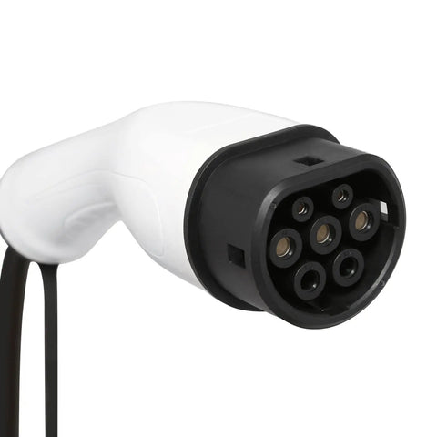 Close-up of 220-240V port of Portable 2nd Gen EV Charger For 220-240V Outlets Up To 32A Smart Charging Cable