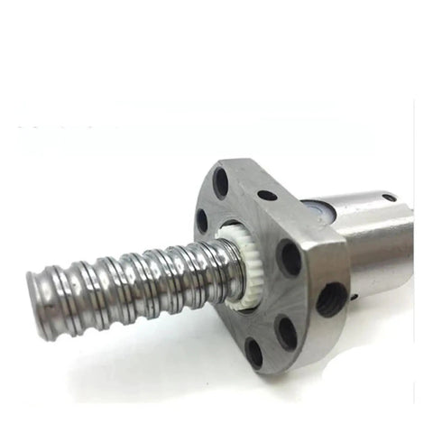 Ball Screw With Single Nut For CNC Engraving Machines, Precision Linear Motion Part, 150mm To 1000mm Travel, Close-up View
