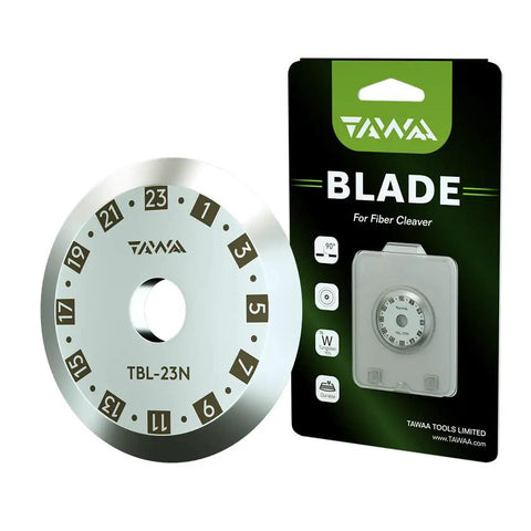 Replacement blade TBL-23N for FC-30 Optical Fiber Cleaver With Dual Fixture Beast Of A Cutter, in packaging.
