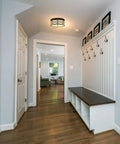 Drum Flush Mount LED Ceiling Light Dimmable Fixture With 3000 4000 5000K Adjustable Color Temperature in hallway