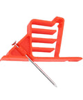 Top Rated Heavy Duty Cable Stackers For Organizing Coaxial Data And Power Cables Durable Plastic Wire Management Clips in red with a nail.